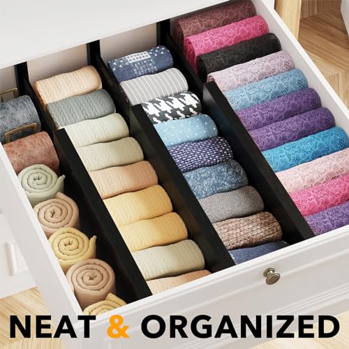 Bamboo Dresser Drawer Dividers 6 Pack