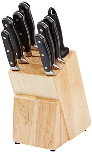 Amazon Basics Kitchen Knife and Knife Block Set