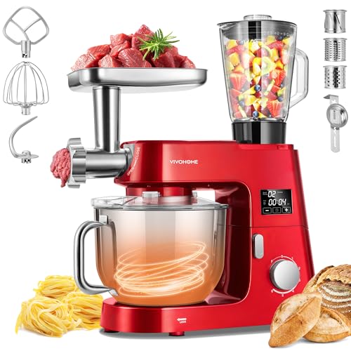 Multifunctional Stand Mixer with Stainless Steel Bowl
