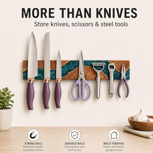 11.8 Inch Magnetic Knife Holder for Wall (Green / 11.8IN)