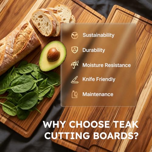 24 x 18 in Teak Cutting Board (24"L x 18"W)