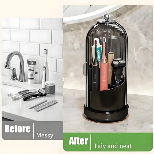 Dustproof Toothbrush Holder Organizer with Drainage