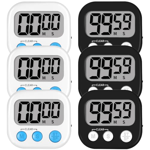 Digital Kitchen Timers (Black Black Black White White White)