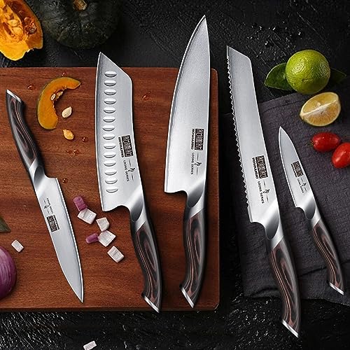Knife Set with Magnetic Knife Holder (8")