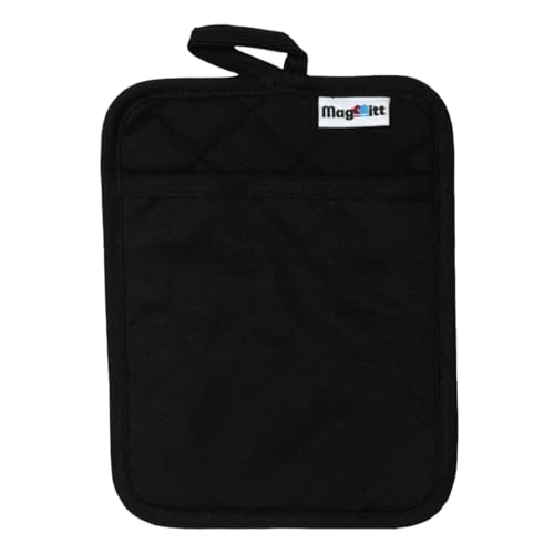 Magnetic Oven Mitts & Pot Holder 3 Pc Set (Black Licorice)