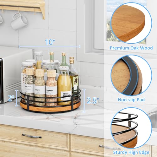 Wood Lazy Susan Turntable Organizer