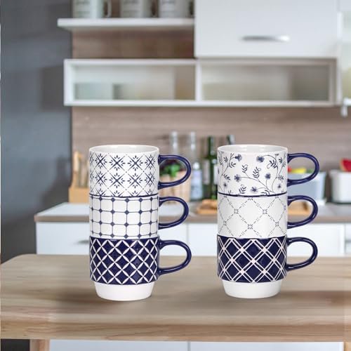 Porcelain Coffee Mugs Set of 6