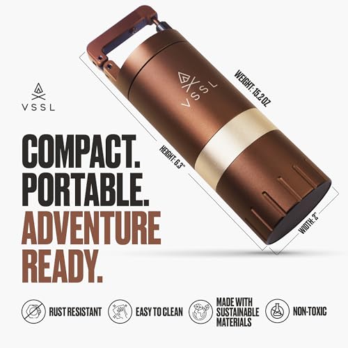 VSSL Java G25】Premium Manual Coffee Grinder (Bronze / 25 Gram Standard)