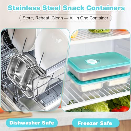 Stainless Steel Snack Containers with Lids