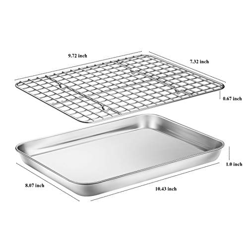 Baking Sheet with Cooling Rack [2 Pans + 2 Racks]