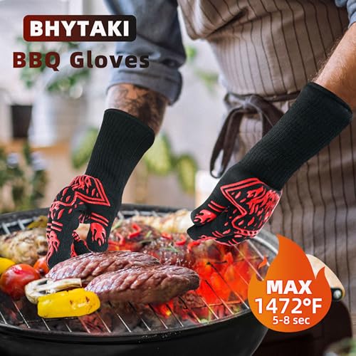 BBQ Gloves Grilling Gloves 1472°F Heat Resistant Fireproof Gloves