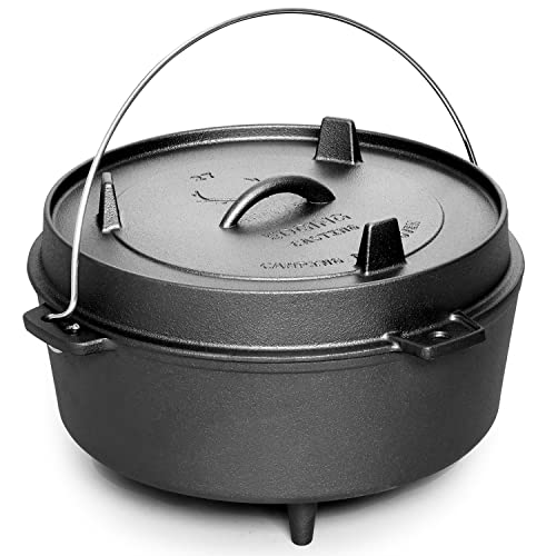 Pre Seasoned Cast Iron Dutch Oven With Skillet Lid (4.5QT)