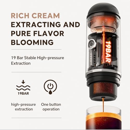 Rich Crema Portable Electric Espresso Coffee Maker