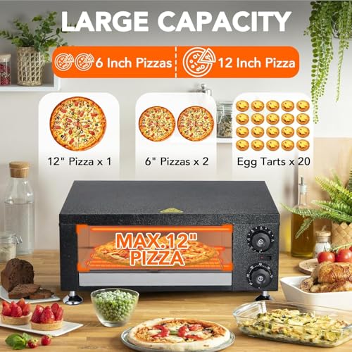 Commercial Electric Pizza Oven 12" 1100W
