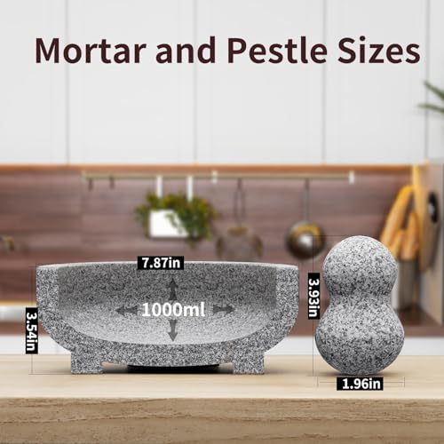 Large Mortar and Pestle Set (4 Cups)