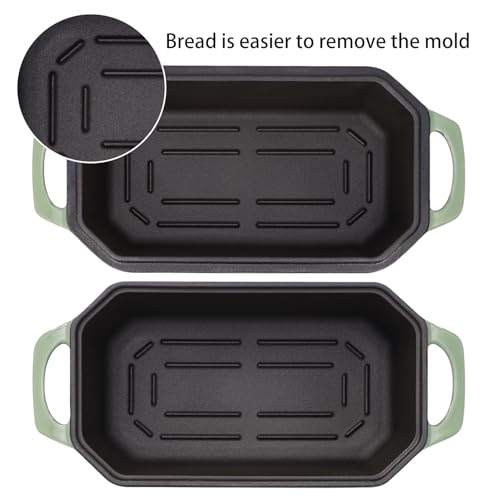 Bread Pan Cast Iron Loaf Pan with Lid Bread Loaf Pan 8.5x4.5 Inch Loaf Pan Enameled Cast Iron Sourdough Loaf Pan