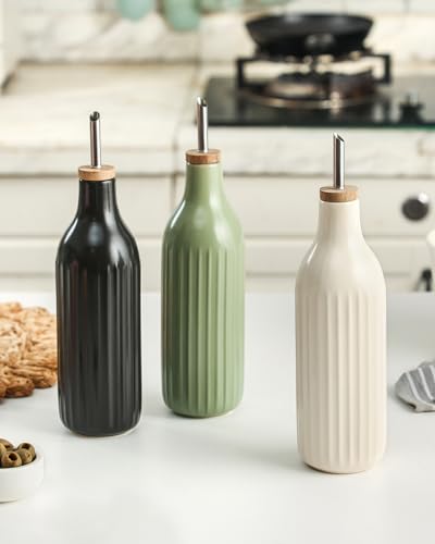 Olive Oil Dispenser Bottle (Green Set of 2)