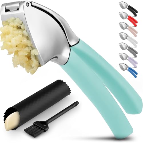 Zulay Stainless Steel Garlic Press Set