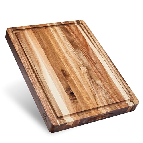 Made in USA Large Thick End Grain Walnut Wood Cutting Board with Non