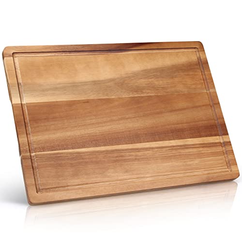 Best Non Toxic Acacia Wood Cutting Boards for Kitchen Decor Solid Wooden Chopping Board Butcher Block Bread Charcuterie Boards Meat Serving Cheese Board