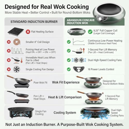 ABngdun Concave Induction Wok Cooktop