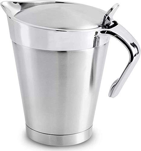 Milk Frothing Pitcher Coffee Milk Frother Cup Serving Pitcher For Coffee Double Insulated Gravy Boat