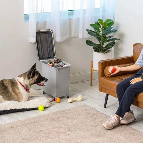Dog Food Storage Container with Wheels