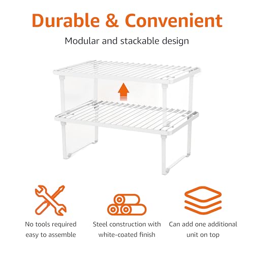 Stackable Metal Kitchen Storage Shelves for Dishes