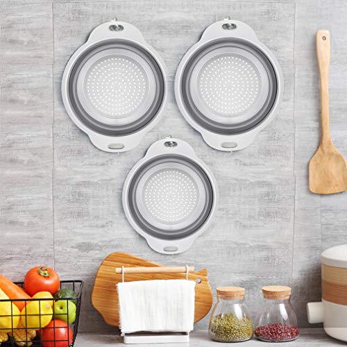 Collapsible Colander and Strainer Set of 3