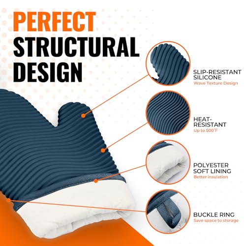 Heat Resistant Oven Mitts for Kitchen Oven use