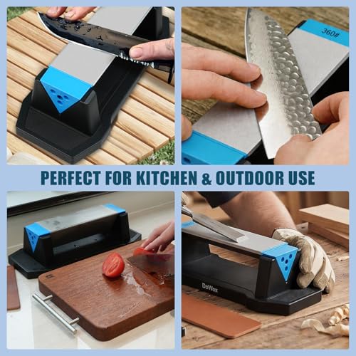 3 Sided Diamond Sharpening Stone for Kitchen Knives