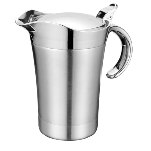 Effective Insulated Gravy Pots with Lid Stainless Steel Thermal for and Sauce Serving Kitchens Essential Thermal (800ml)