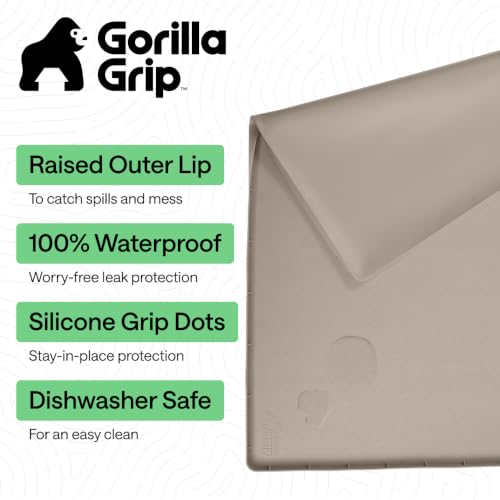 Waterproof Silicone Under Sink Mat with Raised Lip for Kitchen and Bathroom