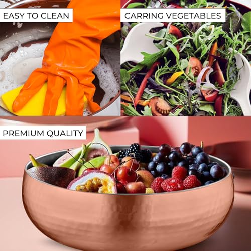 Set of 3 1 large salad bowl and 2 serving spoons