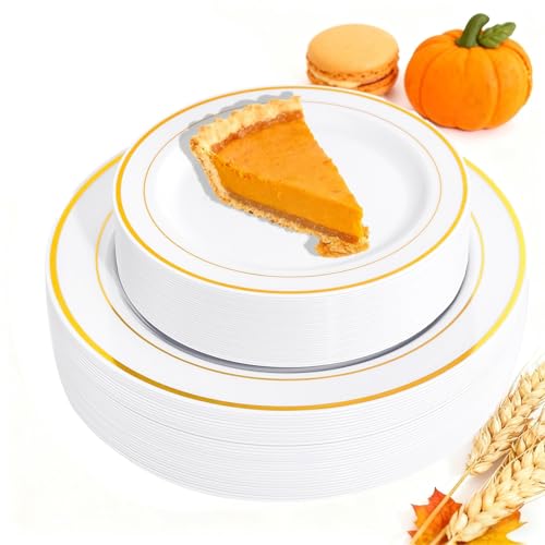 60PCS Plastic Plates set