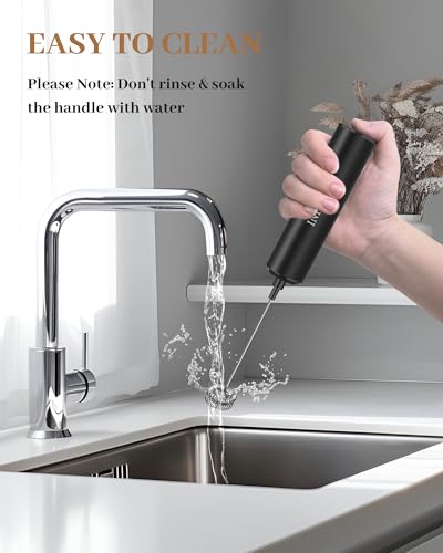 Milk Frother Rechargeable with Cover