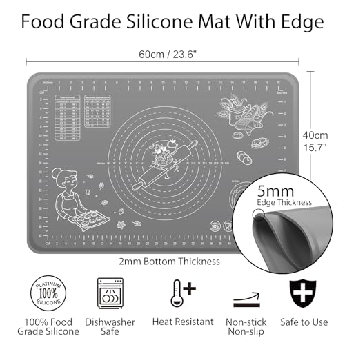 Silicone Pastry Mat Extra Thick Non