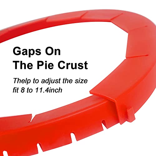 2 Pack Adjustable Silicone Pie Crust Shield & Protector for Baking Pies