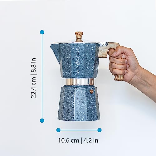 Milano Stovetop Espresso Maker Moka Pot 9espresso Cup 15.2oz Indigo (9 espresso cups / Indigo)