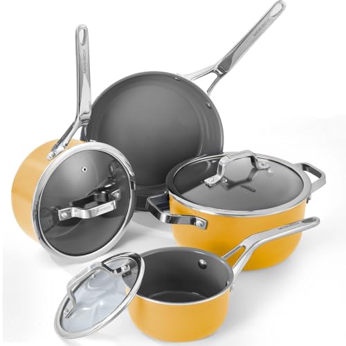 Ceramic Nonstick Cookware Set with Lids