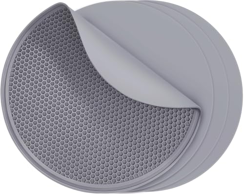 Silicone Trivet Mats Microwave Mat Pot Holders for Hot Pan and Pot Pads. Heat Resistant Counter Mats for Tables