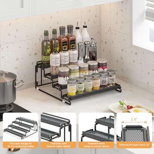 2 Pack Spice Rack Organizer for Cabinet