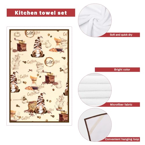 Kitchen Towels and Oven Mitts Set 5Pcs