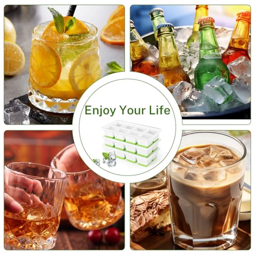Silicone Ice Cube Tray with Lid