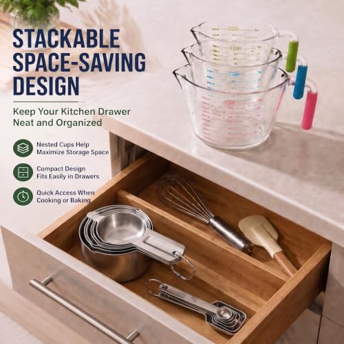 Stainless Steel Measuring Cups and Spoons Set (Rectangular Spoons Set)