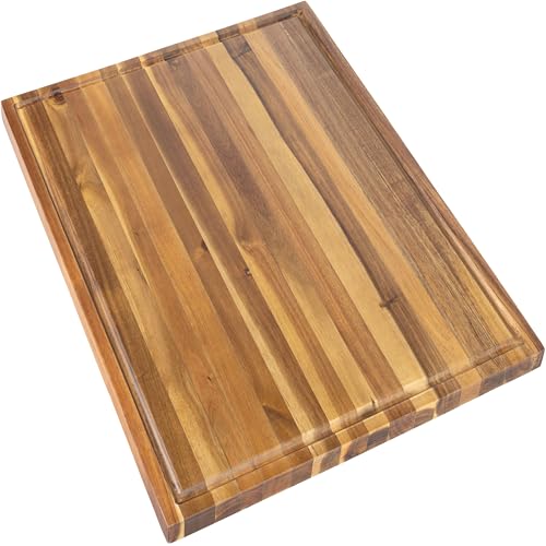 Eldridge Extra Large 24" x 18" Acacia Cutting Board (Natural / 24"L x 18"W)