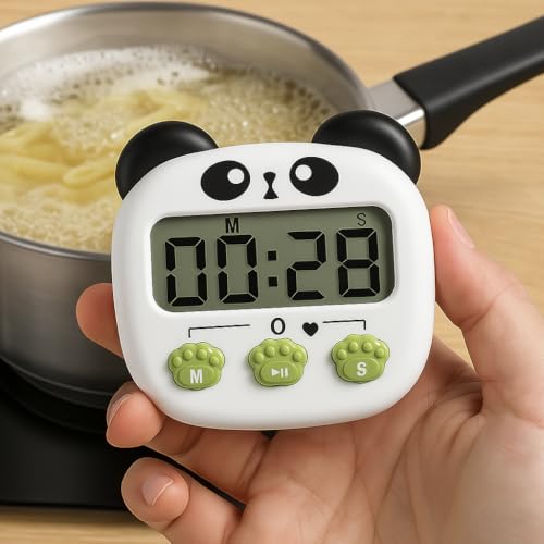 Cute Panda Digital Kitchen Timer with 1 Year Warranty (Cute Panda Timer)