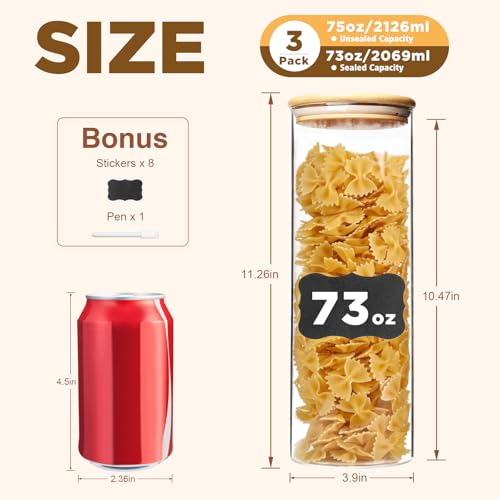 Round and Square Glass Food Storage Jars