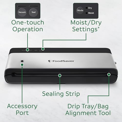 Compact Vacuum Sealer Machine with Sealer Bags and Roll for Airtight Food Storage and Sous Vide