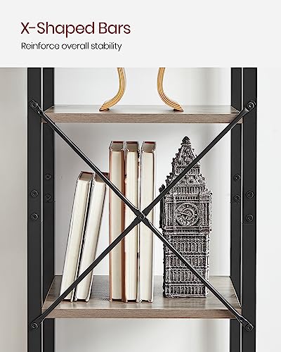 Bookshelf Bookcase with Steel Frame